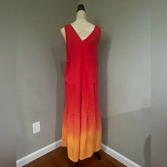 Marine Layer Corinne Sleeveless Double Cloth Cotton Maxi Dress - Picture 15 of 16